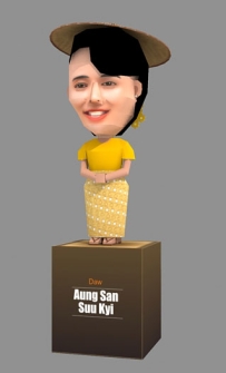 AUNG SAN SUU KYI PAPERCRAFT(翁山蘇姬)