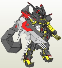 SD MBF-P01-Re2 Gundam Astray Golden Frame By pkwaei