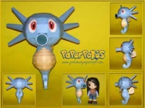 Pokemon Horsea Papercraft  墨海馬