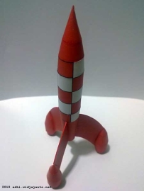 Tintin Rocket Ship Papercraft