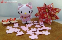櫻花Hello kitty紙模型作品分享