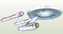 Star Trek: The Original Series - USS Enterprise Papercraft NCC-1701