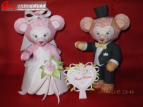 [紙模型]婚禮熊-男女一對